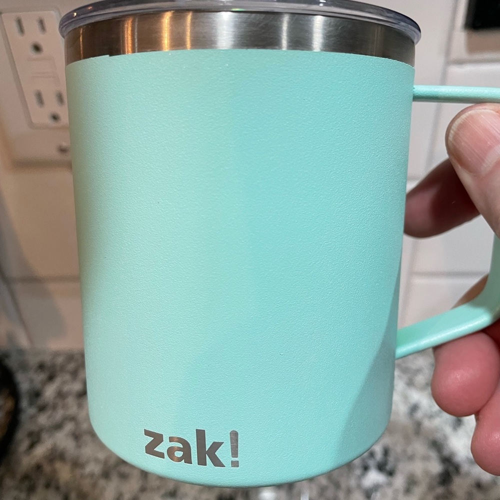 Zak! coffee mug with lid - Seafoam green color